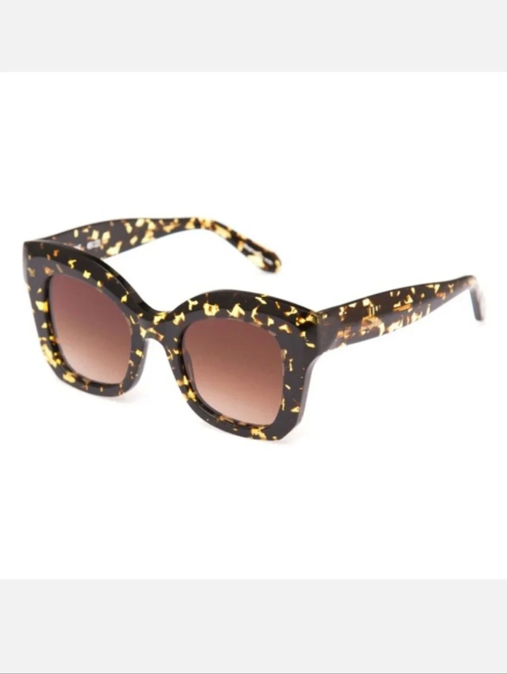 KREWE du optic Dauphine Flat Lens in Zulu Tortoise